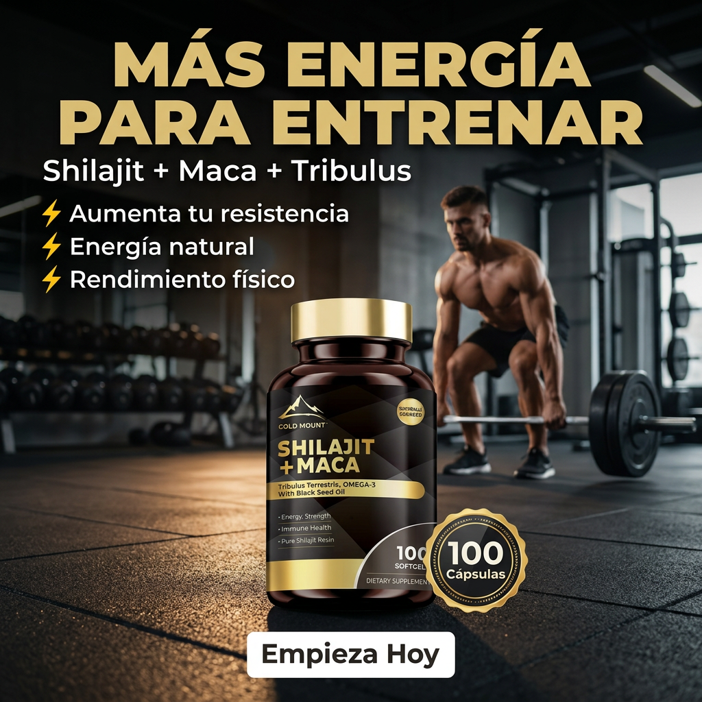 Suplemento Shilajit + Maca 100 capsulas